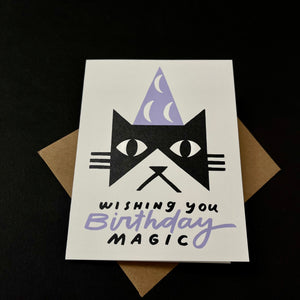 Cat Magic Birthday Card