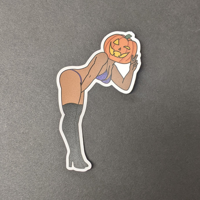 Sticker: Pumpkin Spice Pin-Up