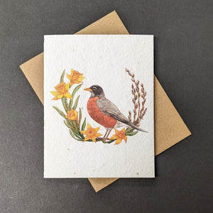 Spring Robin Card (seed paper)