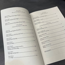 Load image into Gallery viewer, The Polish Folk Magic book table of contents pictured on a dark background.

This item is sold at Coyote Supply Co a BIPOC and LGBTQIA+ owned zero waste witch store in Reno Nevada