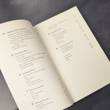 Load image into Gallery viewer, Post Colonial Astrology book table of contents pictured on a dark background.

This item is sold at Coyote Supply Co a BIPOC and LGBTQIA+ owned zero waste witch store in Reno Nevada