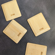 Four bamboo pot scrapers  with 