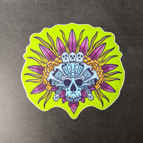 Sticker: Meso American Veggie Mask Green