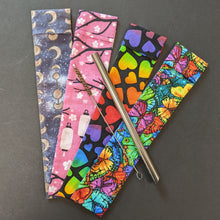Load image into Gallery viewer, An assortment of reusable cotton boba straw pouches witch bright and colorful patterns. Sold at Coyote Supply Co a BIPOC and LGBTQIA+ owned zero waste witch store in Reno Nevada