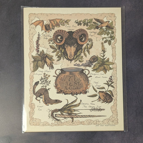 Witch's Herb Code Print