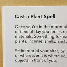 Load image into Gallery viewer, Black text on white page titled: Cast a Plant Spell.