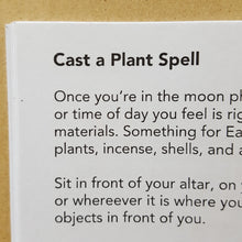 Load image into Gallery viewer, Black text on white page titled: Cast a Plant Spell.