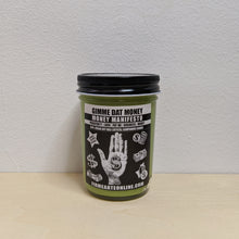 Load image into Gallery viewer, Green soy wax candle in glass jar with black and white label by Firme Arte available at Coyote Supply Co, a zero waste witch store in Midtown Reno, Nevada that is BIPOC owned