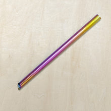 Load image into Gallery viewer, Rainbow anodized boba straw by Shuki available at Coyote Supply Co, a zero waste witch store in Midtown Reno, Nevada that is BIPOC owned