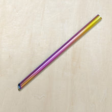 Load image into Gallery viewer, Rainbow anodized boba straw by Shuki available at Coyote Supply Co, a zero waste witch store in Midtown Reno, Nevada that is BIPOC owned