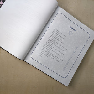Table of contents in The Moon Book by Sarah Faith Gottesdiener. White page with black text.