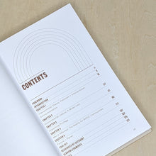 Load image into Gallery viewer, Table of contents in The Intersectional Environmentalist by Leah Thomas. White  page with brown text.