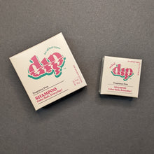 Load image into Gallery viewer, Dip Fragrance Free Shampoo in a beige box in regular 4oz and .75oz travel sizes. Sold at Coyote Supply Co a BIPOC and LGBTQIA+ owned zero waste witch store in Reno Nevada