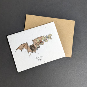 Bat + Holly Holiday Card (seed paper)