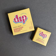 Dip Coconut + Almond Conditioner in a yellow box in regular 4oz and .75oz travel sizes. Sold at Coyote Supply Co a BIPOC and LGBTQIA+ owned zero waste witch store in Reno Nevada