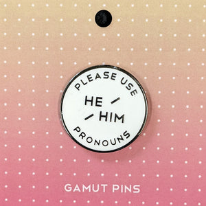 Magnetic Pronoun Pin