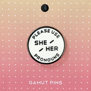 Magnetic Pronoun Pin