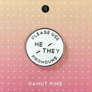 Magnetic Pronoun Pin