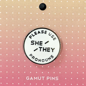Magnetic Pronoun Pin